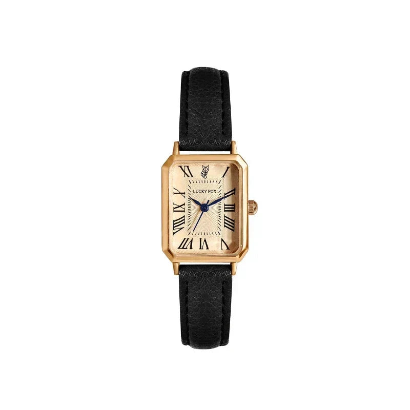 Square Women's Watch Relógio Feminino Quadrado Belleza & Glamour Preto 