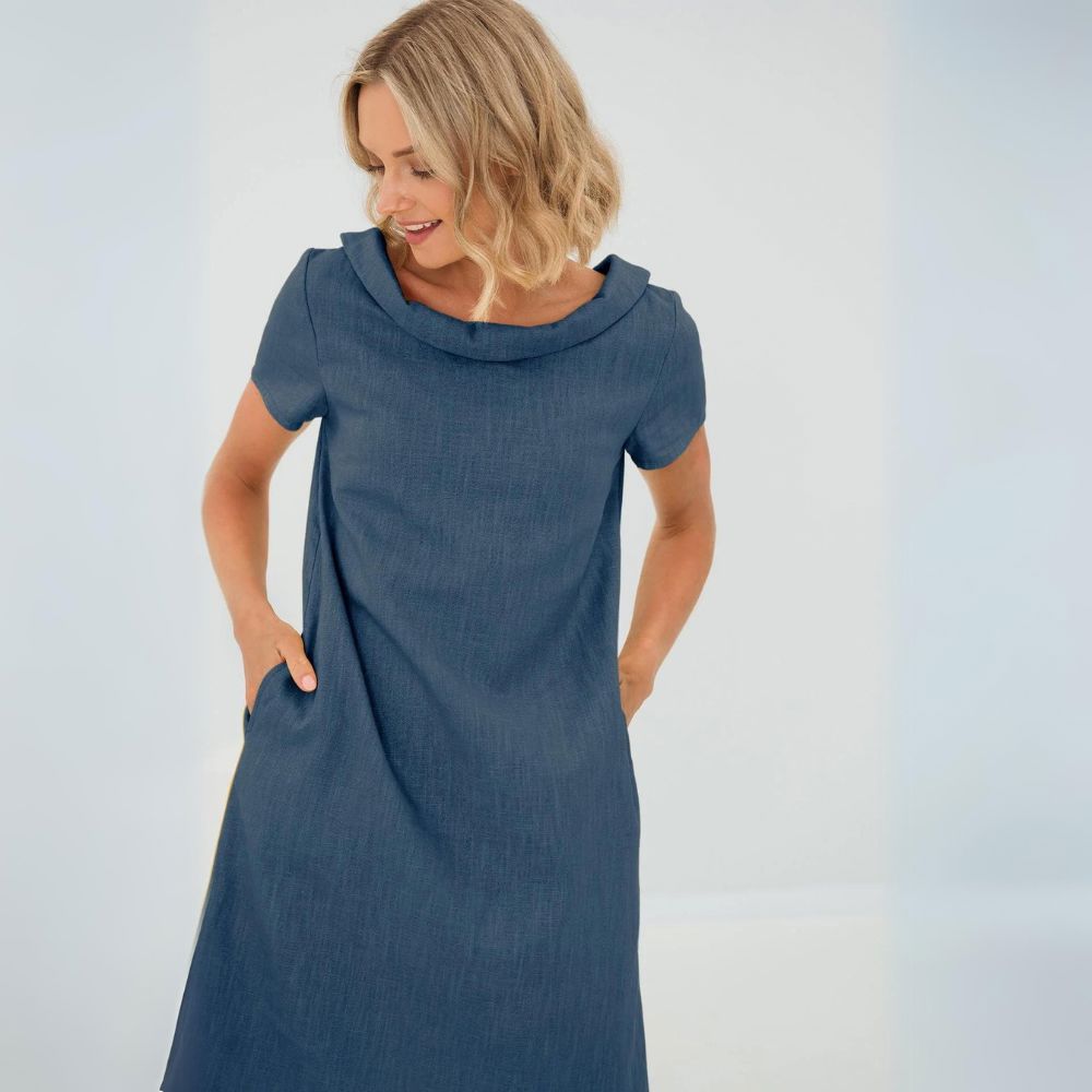 Stella-Summer Dress Women Dresses Belleza & Glamour Dark Blue XS 