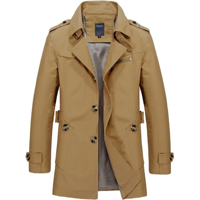 Sterling™ | Vintage Long Coat coat Belleza & Glamour Cognac Brown M 