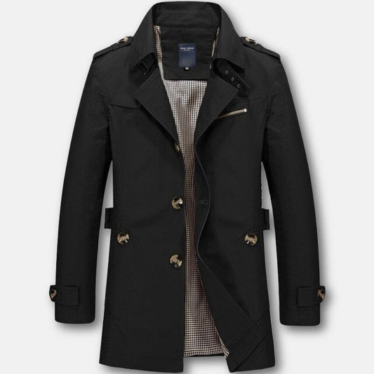 Sterling™ | Vintage Long Coat coat Belleza & Glamour Night Black M 