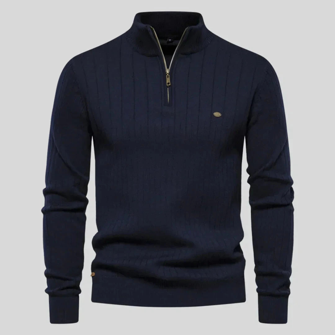 Thomas™ | Zip Neck Knit Sweaters Belleza & Glamour 