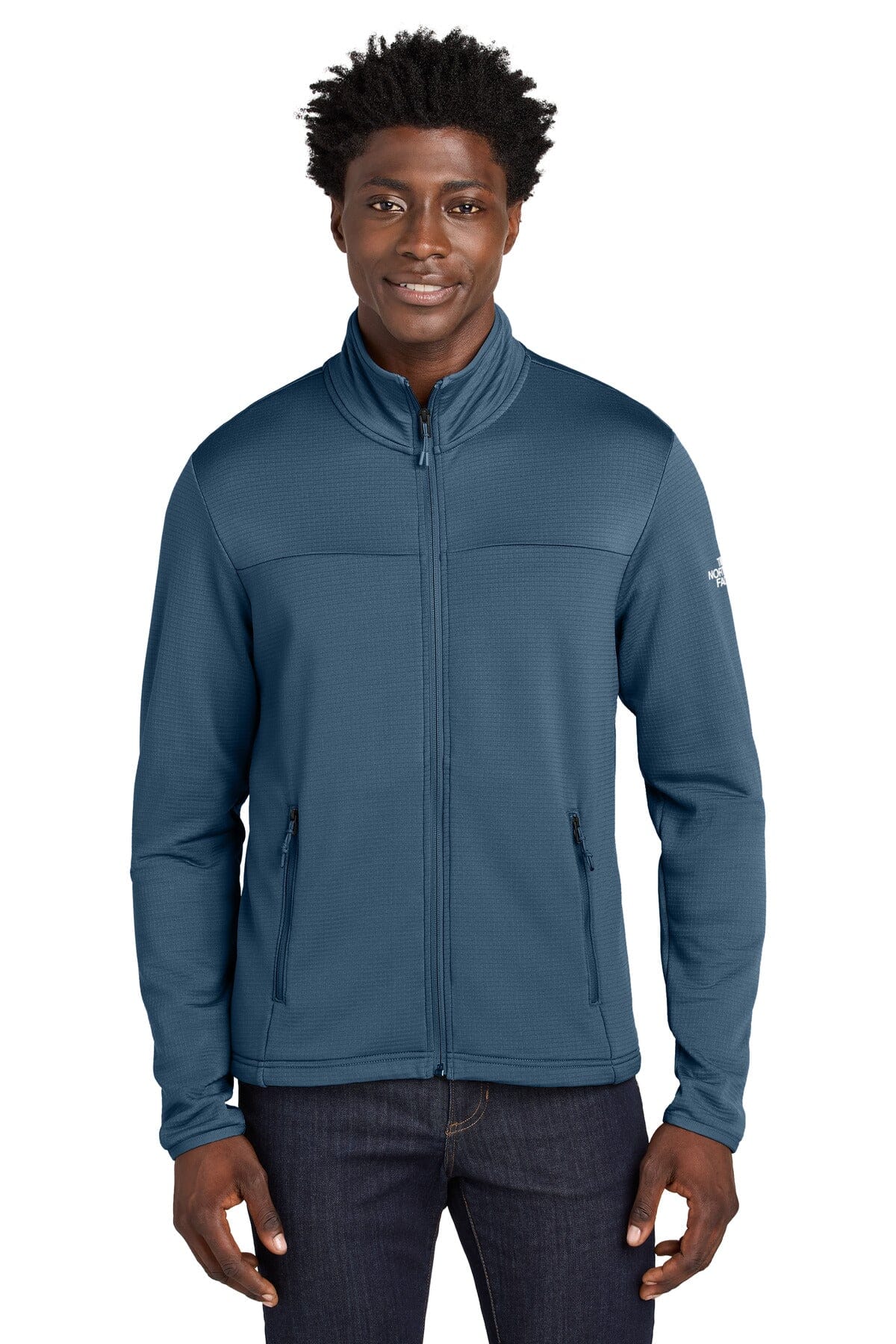 TNF Aim Full-Zip Fleece Jacket with Custom Logos. NF0A8ENK Sweatshirts/Fleece Belleza & Glamour Shady Blue S 