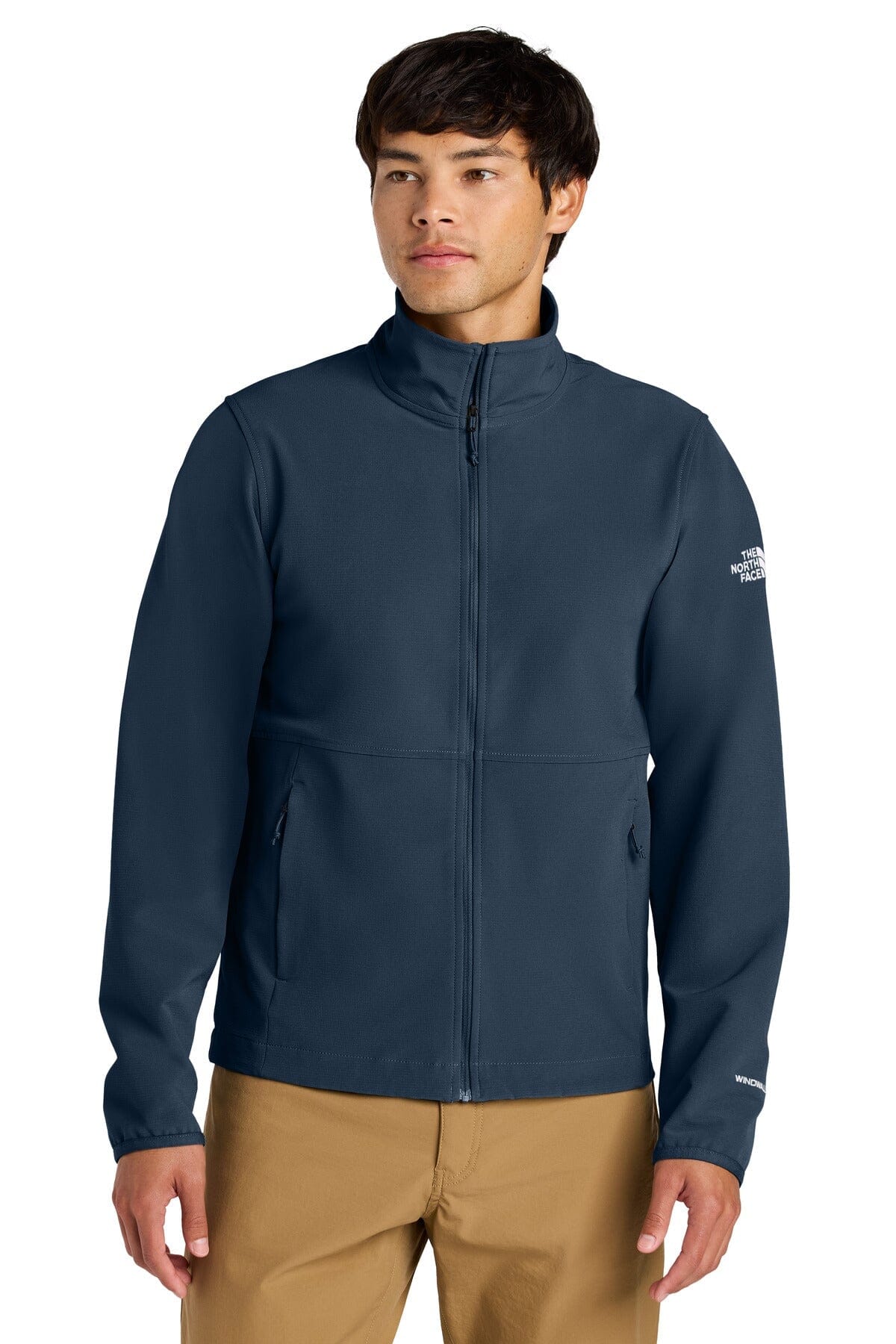 TNF Edge Stretch Soft Shell Jacket with Custom Logo. NF0A8ENN Outerwear Belleza & Glamour Summit Navy S 