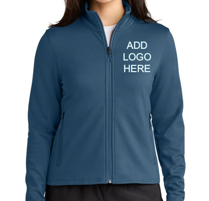 TNF Women’s Aim Full-Zip Fleece Jacket with Custom Logos. NF0A8FQJ Sweatshirts/Fleece Belleza & Glamour Shady Blue S 