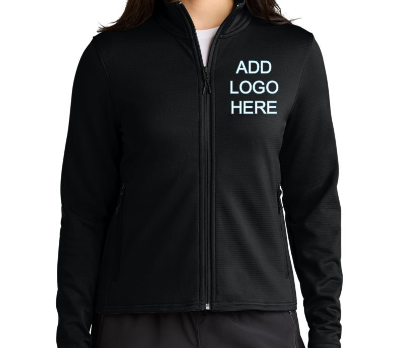 TNF Women’s Aim Full-Zip Fleece Jacket with Custom Logos. NF0A8FQJ Sweatshirts/Fleece Belleza & Glamour TNF Black S 