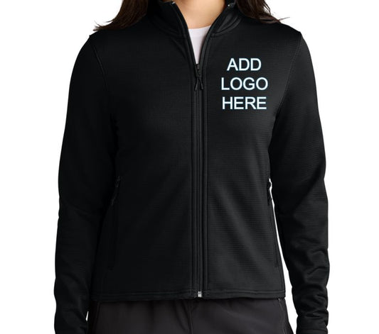 TNF Women’s Aim Full-Zip Fleece Jacket with Custom Logos. NF0A8FQJ Sweatshirts/Fleece Belleza & Glamour TNF Black S 