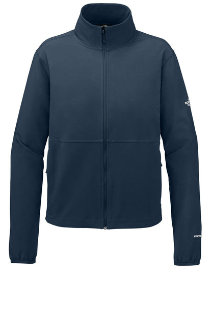 TNF Women's Edge Stretch Soft Shell Jacket with Custom Logos. NF0A8ENP Outerwear Belleza & Glamour Summit Navy S 