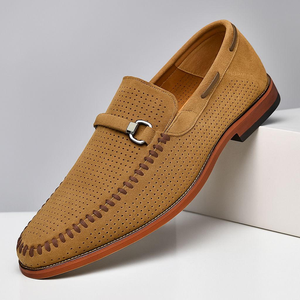Verona Suede Loafers Belleza & Glamour Brown 5 