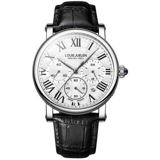 Watch Poedagar Executive classic Relogio 11 Belleza & Glamour Silver w/ White 