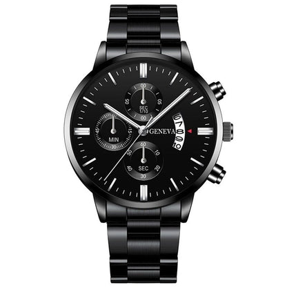 Watch Poedagar Geneva Diplomacy Relogio 14 Belleza & Glamour Geneva Black Silver 
