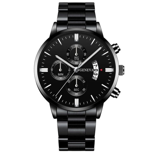 Watch Poedagar Geneva Diplomacy Relogio 14 Belleza & Glamour Geneva Black Silver 