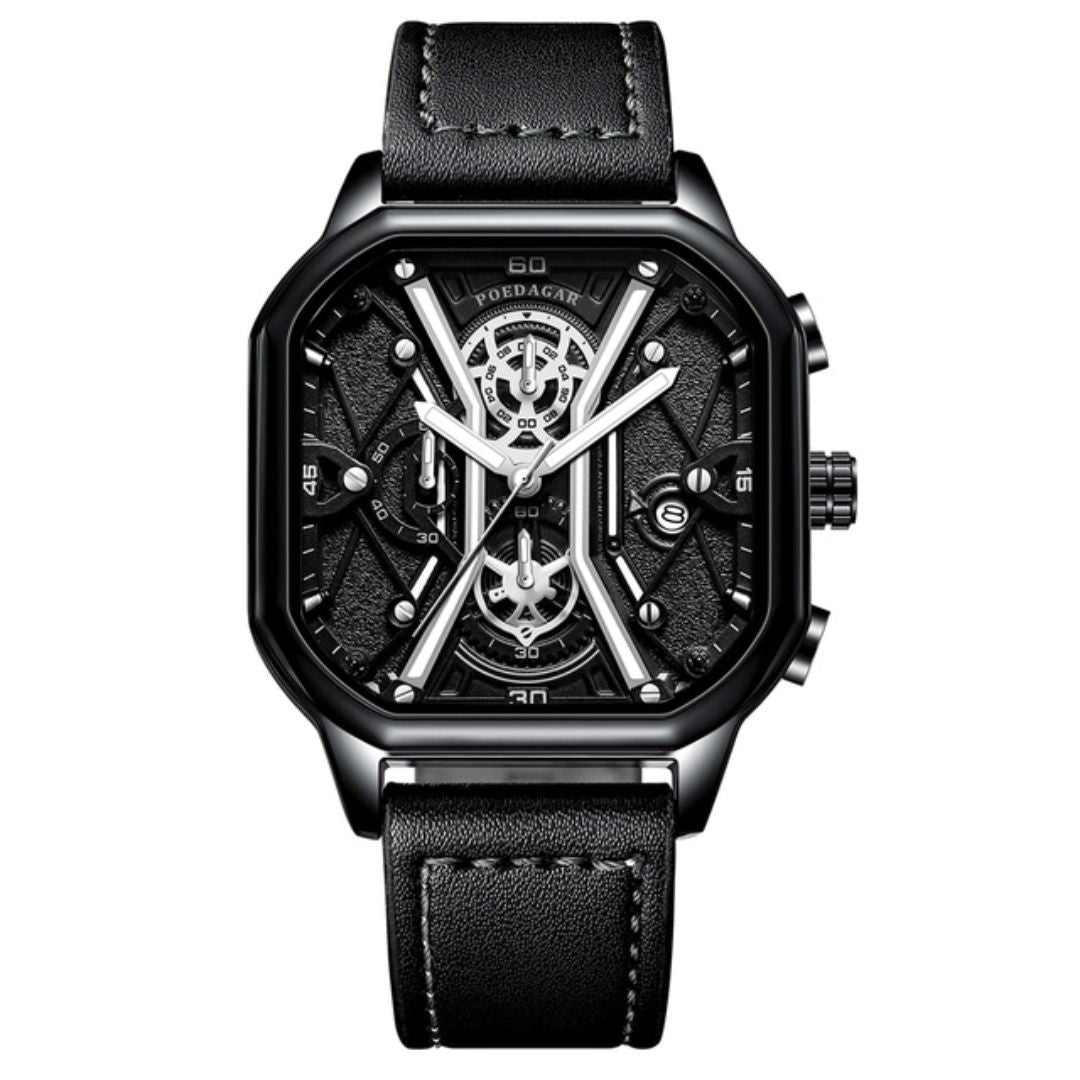 Watch Poedagar Regal Elegance Relogio 37 Belleza & Glamour Regal Black Silver 
