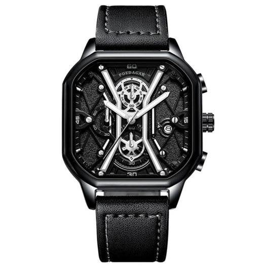 Watch Poedagar Regal Elegance Relogio 37 Belleza & Glamour Regal Black Silver 