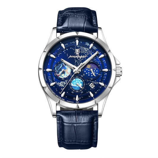 Watch Poedagar Space poedagar Relogio 44 Belleza & Glamour Silver Blue 