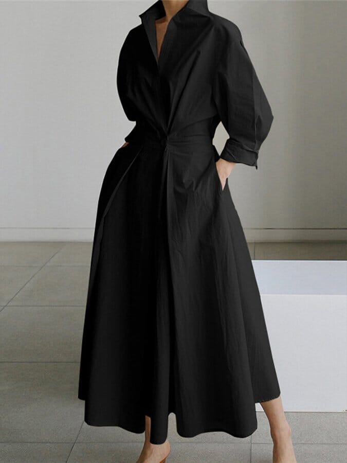 Willow - Breezy Long Dress Dresses Belleza & Glamour Black S 