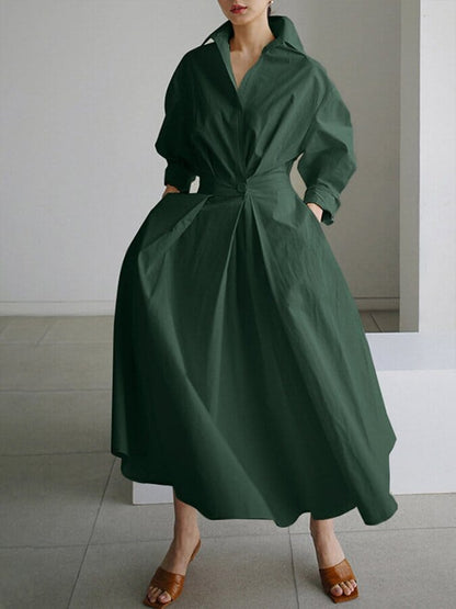 Willow - Breezy Long Dress Dresses Belleza & Glamour Olive Green S 