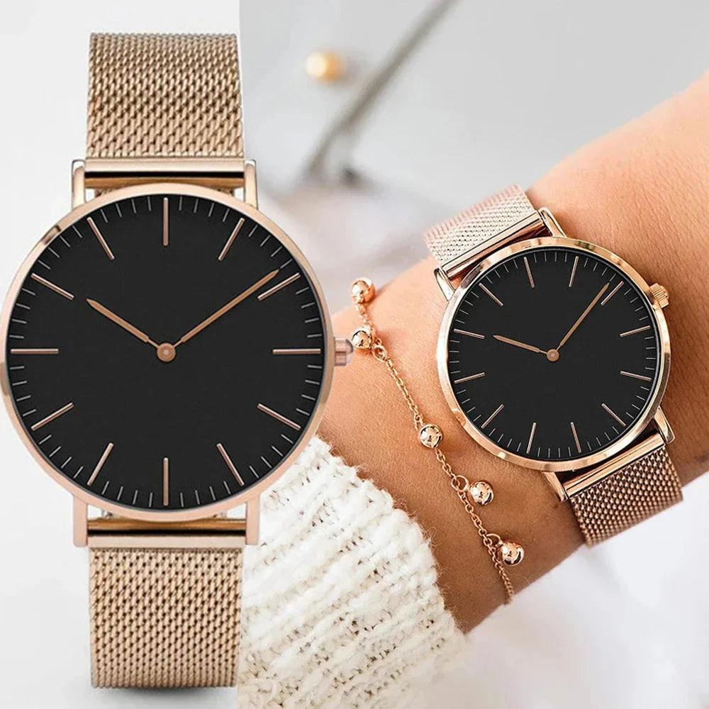 Women's Round 38mm Watch relógio Belleza & Glamour 